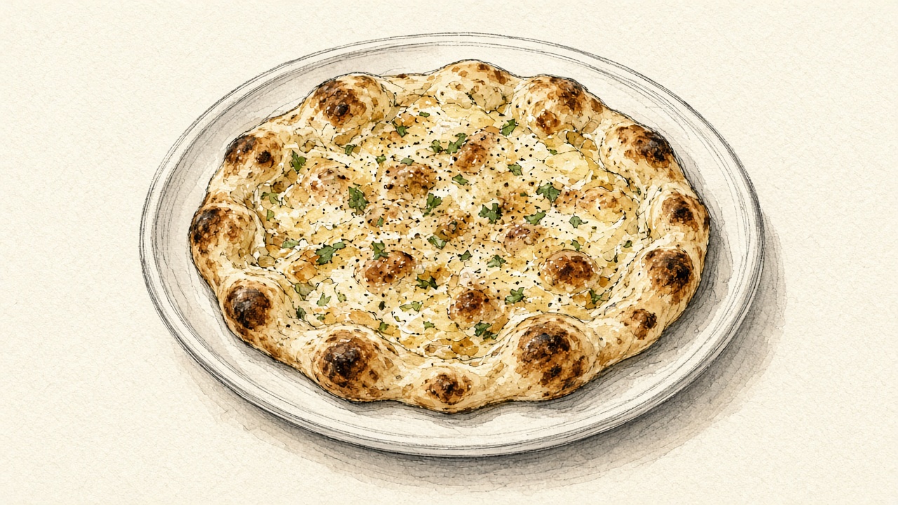 Garlic Naan Pizza